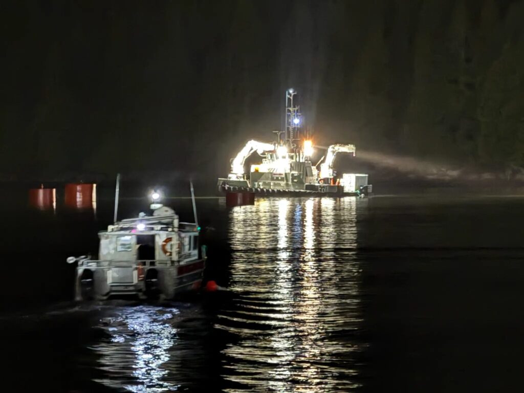 Setting Anchors for the MV Saga at Woodfibre LNG |